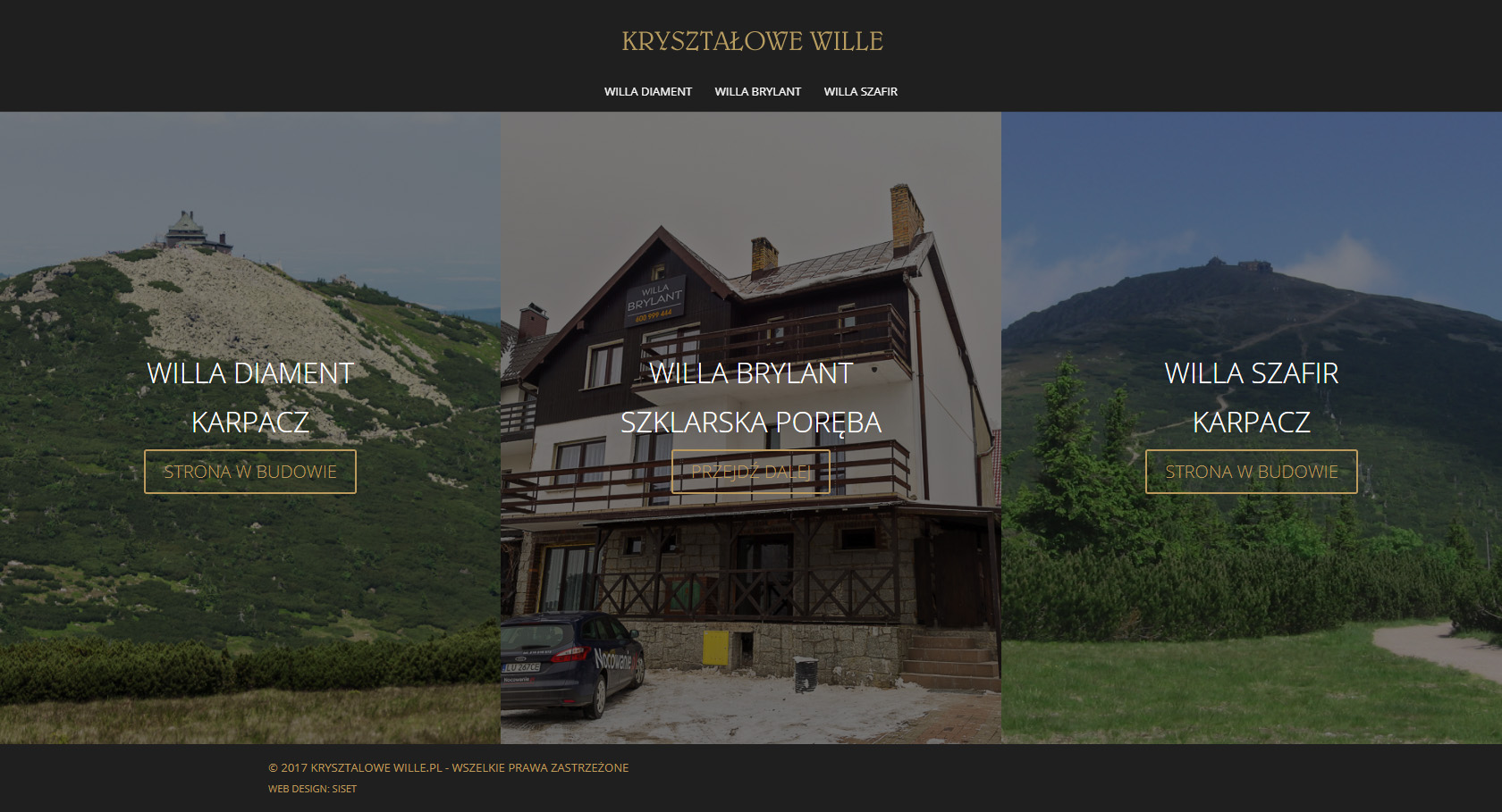 KRYSZTALOWE-WILLE.PL – Strona internetowa dla branży turystycznej